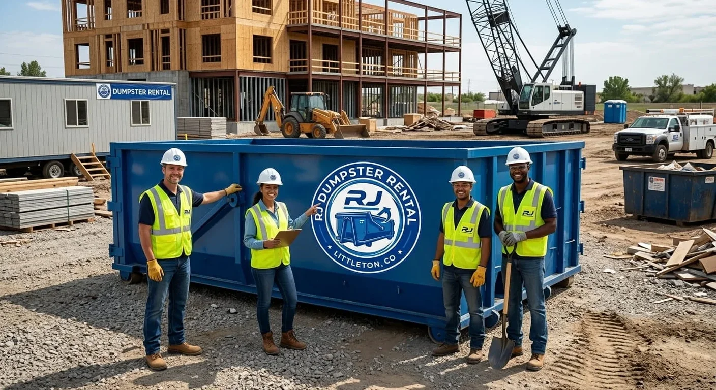 RJ Dumpster Rental Littleton team - serving Indian Hills, CO The RJ Dumpster Rental Littleton team, proudly serving Indian Hills, CO